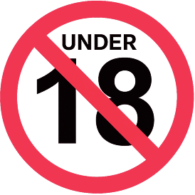 Prohibited for those under 18 years of age